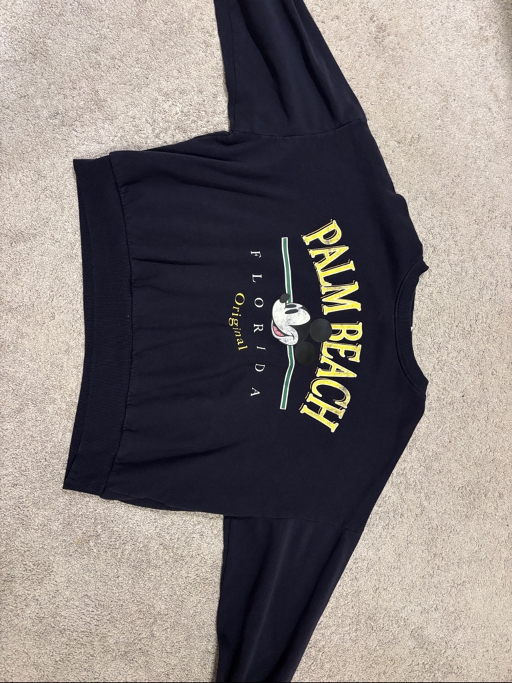 H&M Black Sweatshirt with Yellow Palm Beach Graphic